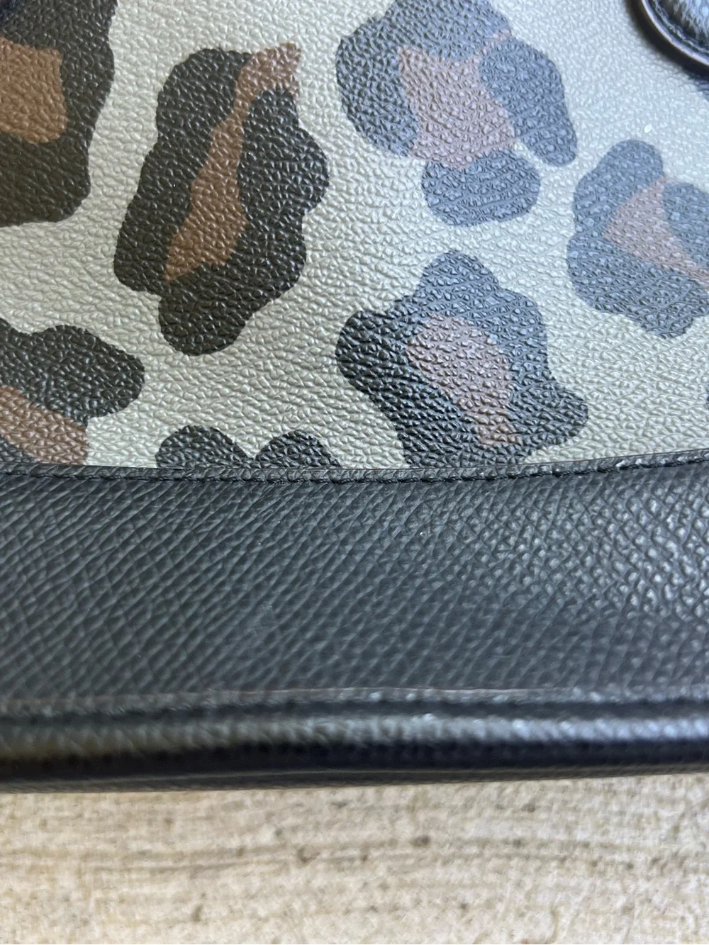 Coach Leopard-Print Dome Satchel in Brown and Black